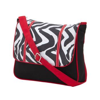 Black Canvas Sling with zig zag print 3