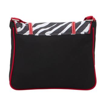 Black Canvas Sling with zig zag print 4