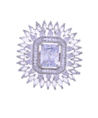 Silver With Diamond Stylish Ring 1