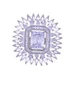 Silver With Diamond Stylish Ring