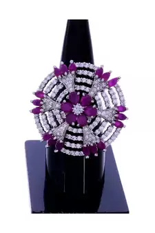 Silver With Diamond Stylish Ring