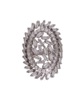 Diamond Silver Designer Ring 1