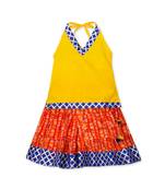 yellow printed cotton stitched kids tops