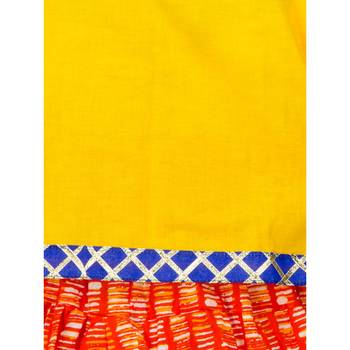 yellow printed cotton stitched kids tops 2