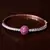 Rose Gold Plated Ruby Stone and Diamond Embellished Light Weight Bracelet