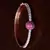 Rose Gold Plated Ruby Stone and Diamond Embellished Light Weight Bracelet