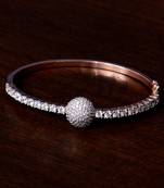 Rose Gold Plated CZ Stone and Diamond Embellished Light Weight Bracelet