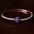 Rose Gold Plated Sapphire Stone and Diamond Embellished Light Weight Bracelet