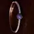 Rose Gold Plated Sapphire Stone and Diamond Embellished Light Weight Bracelet