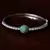 Rhodium Plated Emerald Stone and Diamond Embellished Light Weight Bracelet