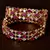 Ruby, CZ and Diamond Embellished Pair of Openable Bangles for Women