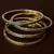 Emerald Stone Embellished Two Pairs of Bangles for Women
