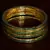 Emerald Stone Embellished Two Pairs of Bangles for Women