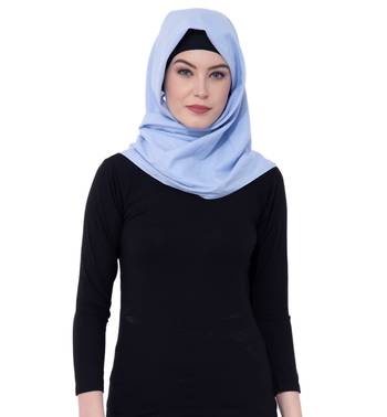 Ruqsar Sky Blue Square Headscarf Hijab 1