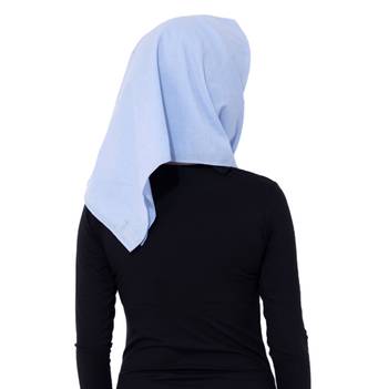 Ruqsar Sky Blue Square Headscarf Hijab 4