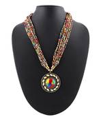 Oath Mars Multi Colored Multi Strand Beads & Pendal Necklace For Women & Girls