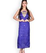 Purple Leheriya Kota Silk Kurta With Gota Patti