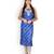 Blue & White Leheriya Kota Silk Kurta With Gota Patti
