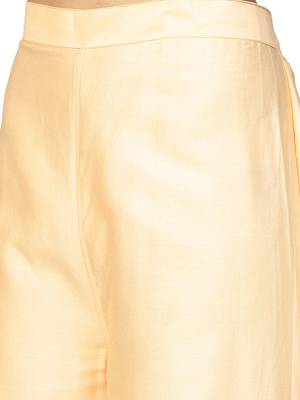 Grey & Yellow Cotton Foil Print Kurta Palazzo Set 5