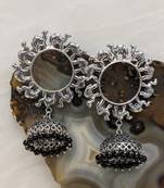 Afghani Antique Silver Oxidised Plated Tribal Jhumki Traditional Camel Animal Dangle Drop Earrings