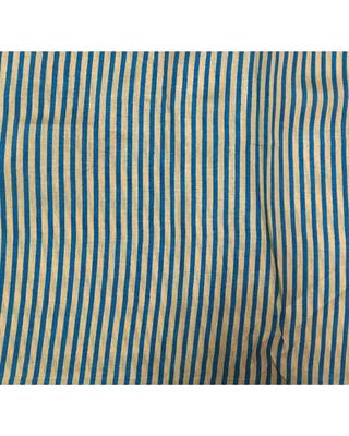 Blue woven cotton silk saree with blouse 3