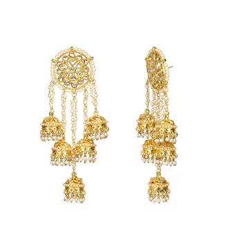 Gold Kundan Earrings 1