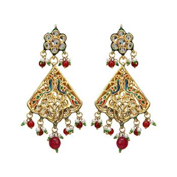 Multicolor Pearl Royal 22K Gold Plated Ranihaar Necklace Sets 3