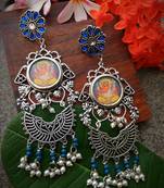 Long German Silver Photoframe Dangler