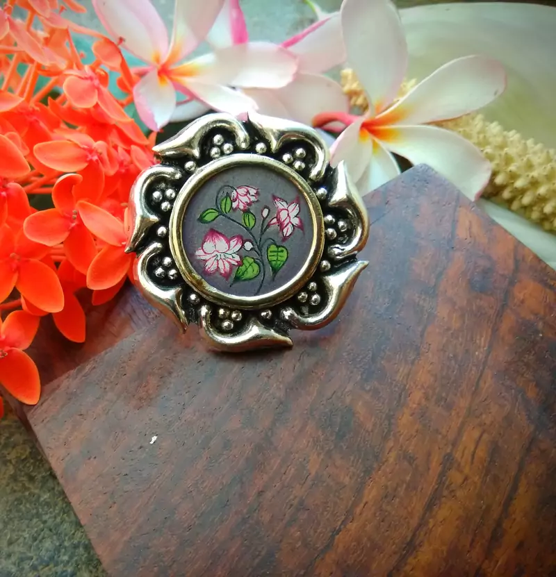 Stylish German Silver Photoframe Finger Ring