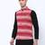 Svanik Maroon Self Design Cotton Waistcoat.