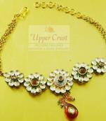CZ Kundan Bridal  Flower Armlet Baju Bandh Accessory