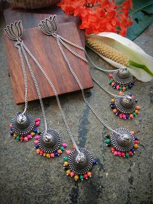 Multilayered Jhumka With Lotus Studs 1