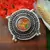 White Beaded Ganpati Photoframe Finger Ring For 2 Fingers