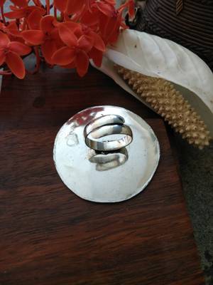 Engraved Handmade Large German Silver Finger Ring 2