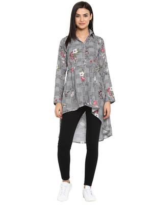 Black printed cotton party-tops 2