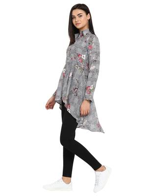 Black printed cotton party-tops 4