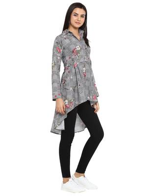 Black printed cotton party-tops 5