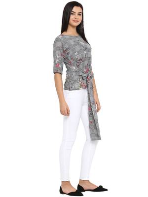 Black printed cotton party-tops 5
