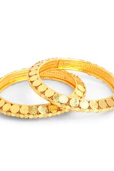 Traditional Golden Bracelet Pair With God Symbols For Women