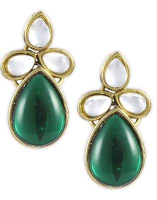 Karatcart Metal Dangle & Drop Women Green 1