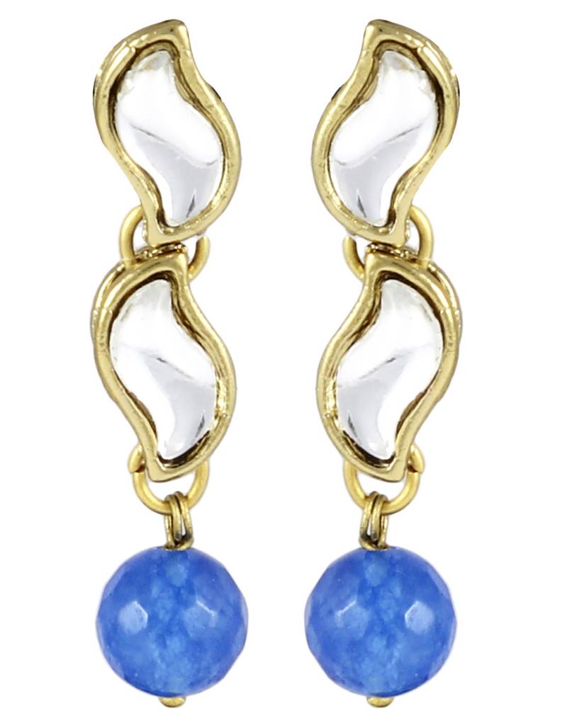 Karatcart Metal Dangle & Drop Earring For Women (Blue) KARATCART