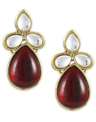 Karatcart Non Precious Metal Dangle & Drop Earings For Women   Red 1