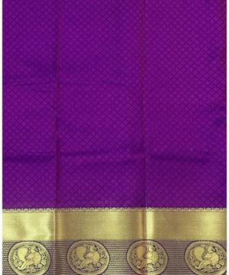 Pink Hand Woven Silk Blend Saree With Blouse 3