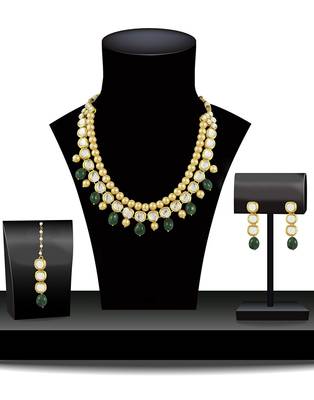 Karatcart 22K Goldplated Antique Origins Kundan 3