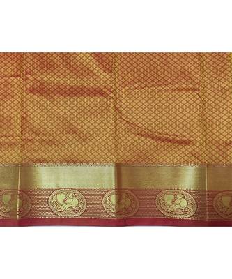 Yellow Hand Woven Silk Blend Saree With Blouse 2