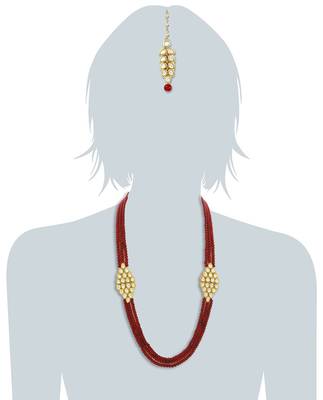 Karatcart 22K Goldplated Antique Origings Kundan Necklace For Women 1