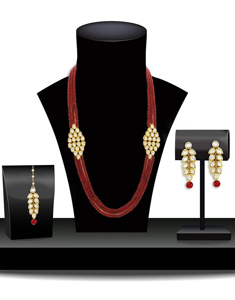 Karatcart 22K Goldplated Antique Origings Kundan Necklace For Women