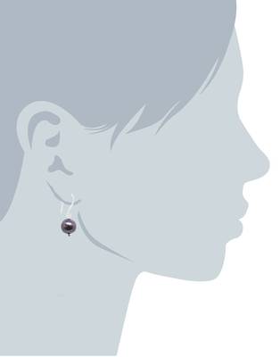 Karatcart Metallic Ball Purple Fish Hook Drop Earrings For Women 1