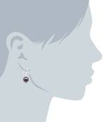 Karatcart Metallic Ball Purple Fish Hook Drop Earrings For Women