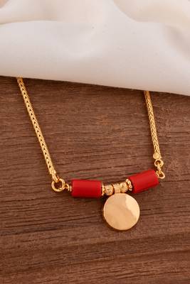 Long mangalsutra with gope chain and single vati one gram gold 1